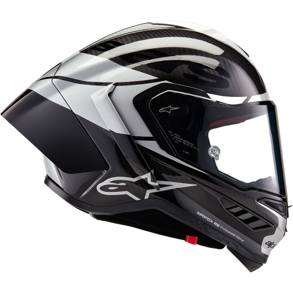 Alpinestars Supertech R10 Element ECE 06 / FIM Full Face Helmet Gloss Black / Carbon / Silver