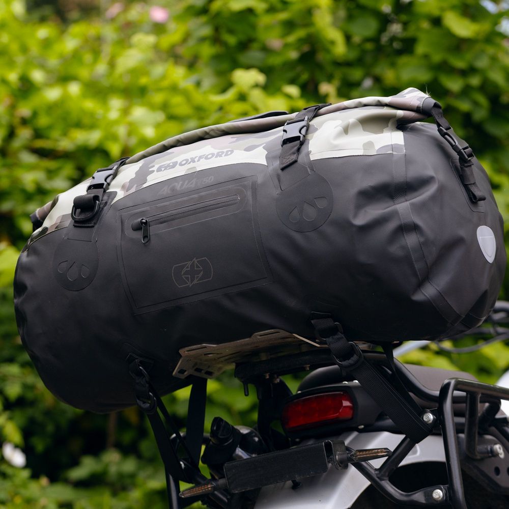 Oxford Aqua T-50 Roll Bag Camouflage / Black - FREE UK Shipping, FREE 365 Day Returns | Moto Central