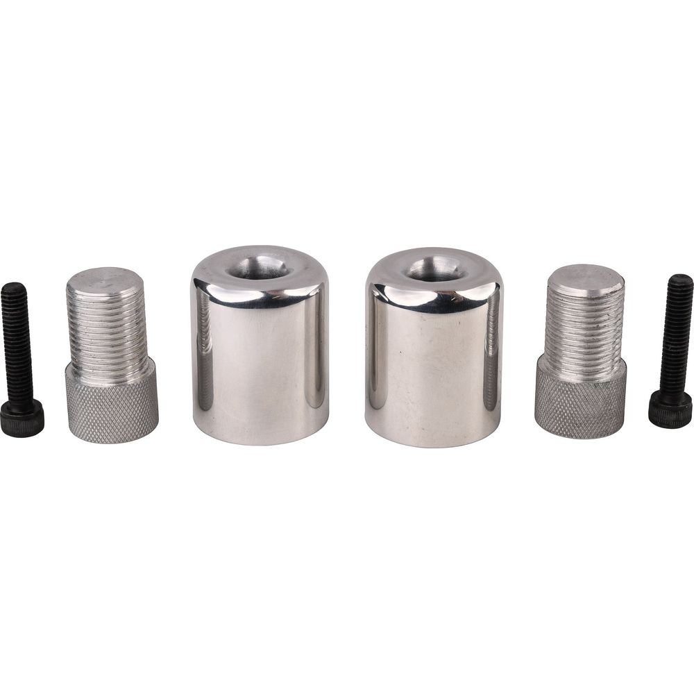 BikeTek Bar End Sliders Silver For Yamaha YZF-R6 98>