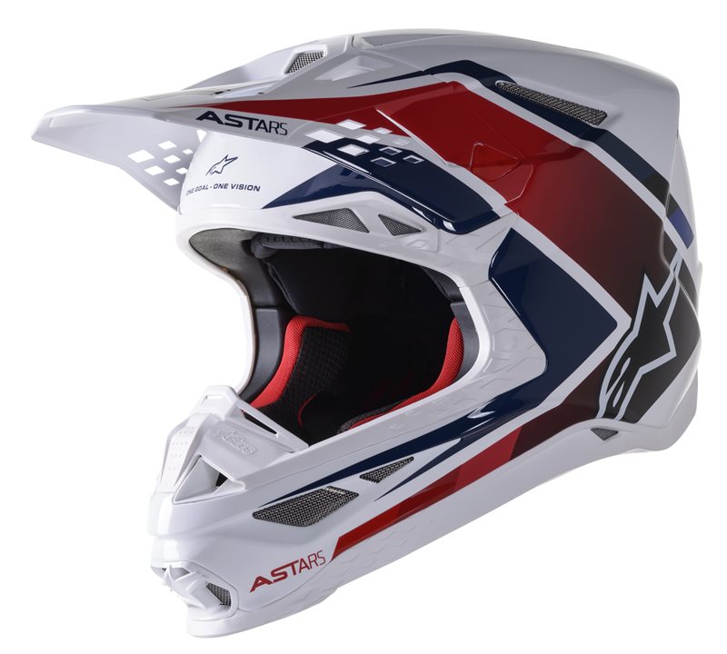 Alpinestars Supertech S-M10 Carbon Meta2 Helmet Ece White / Red / Glossy Blue