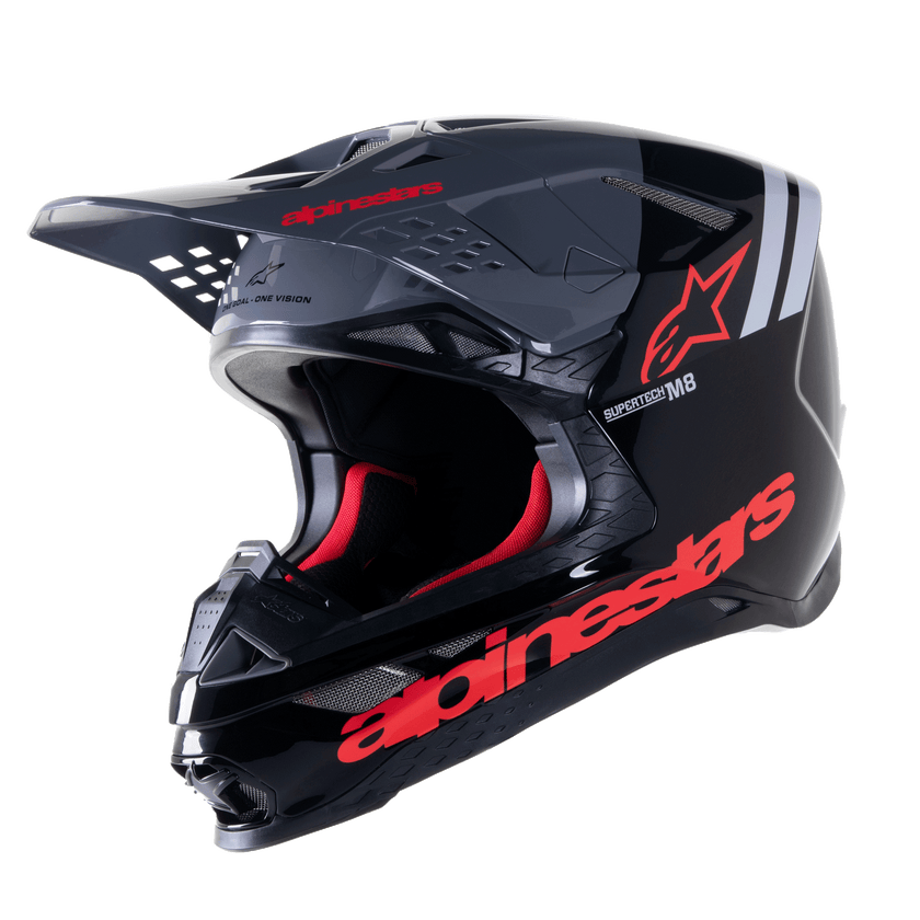 Alpinestars Supertech S-M8 Radium 2 Helmet Ece Black / Glossy Neon Red