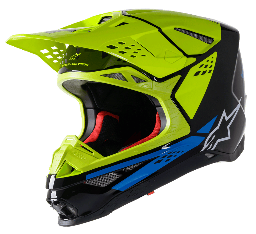 Alpinestars Supertech S-M8 Factory Helmet Ece Black / Fluo Yellow / Glossy Blue