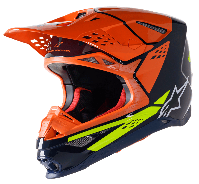 Alpinestars Supertech S-M8 Factory Helmet Ece Dark Blue / Orange / Fluo Yellow