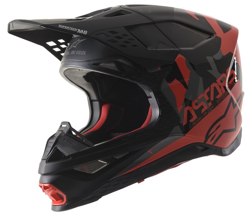 Alpinestars Supertech S-M8 Echo Helmet Ece Black / Grey / Fluo Red MG