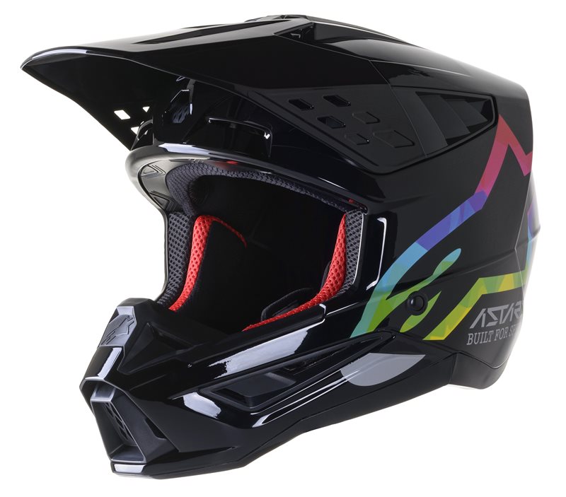 Alpinestars S-M5 Compass Helmet Ece Black / Glossy Silver Hue