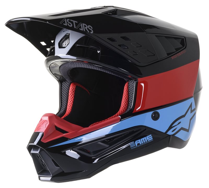 Alpinestars S-M5 Bond Helmet Ece Black / Red / Glossy Cyan