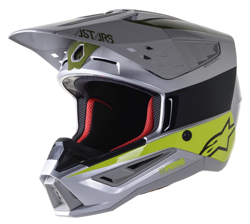 Alpinestars S-M5 Bond Helmet Ece Silver / Fluo Yellow / Military Green