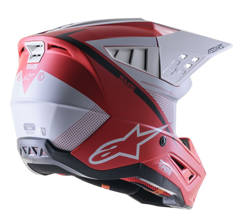 Alpinestars S-M5 Rayon Helmet Ece Bright Red / Matt White