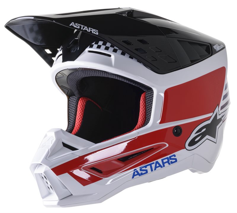 Alpinestars S-M5 Speed Helmet Ece White / Dark Blue / Glossy Red