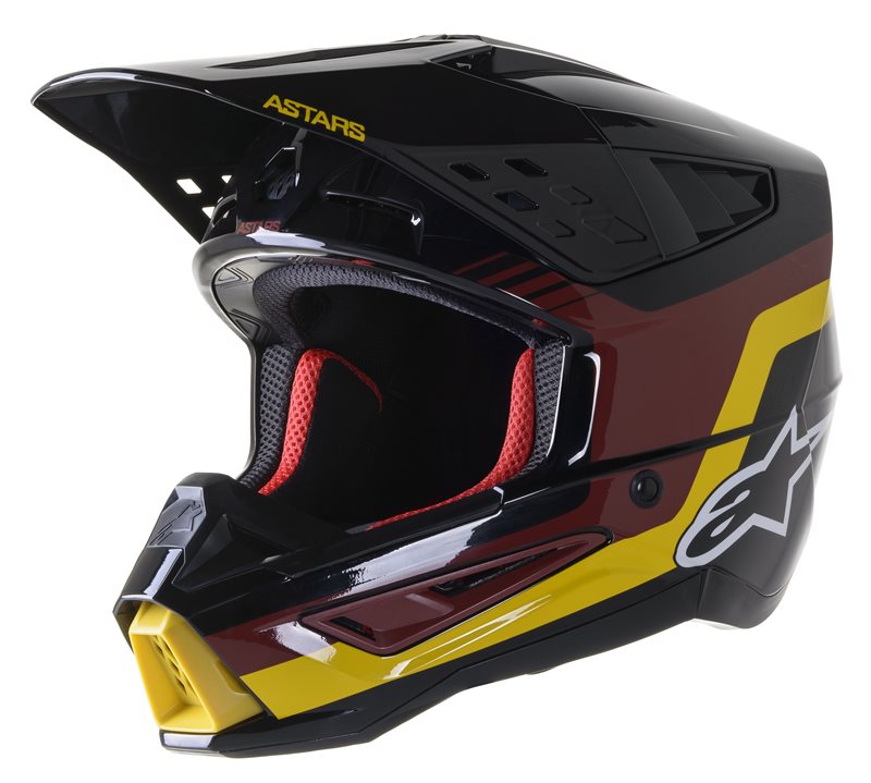 Alpinestars S-M5 Venture Helmet Ece Black / Burgundy / Yellow Glossy