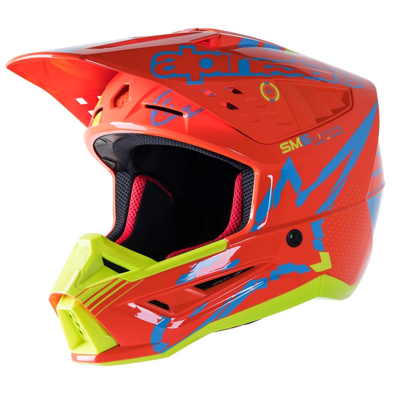 Alpinestars S-M5 Action Helmet Ece Fluo Orange / Cyan / Fluo Yellow