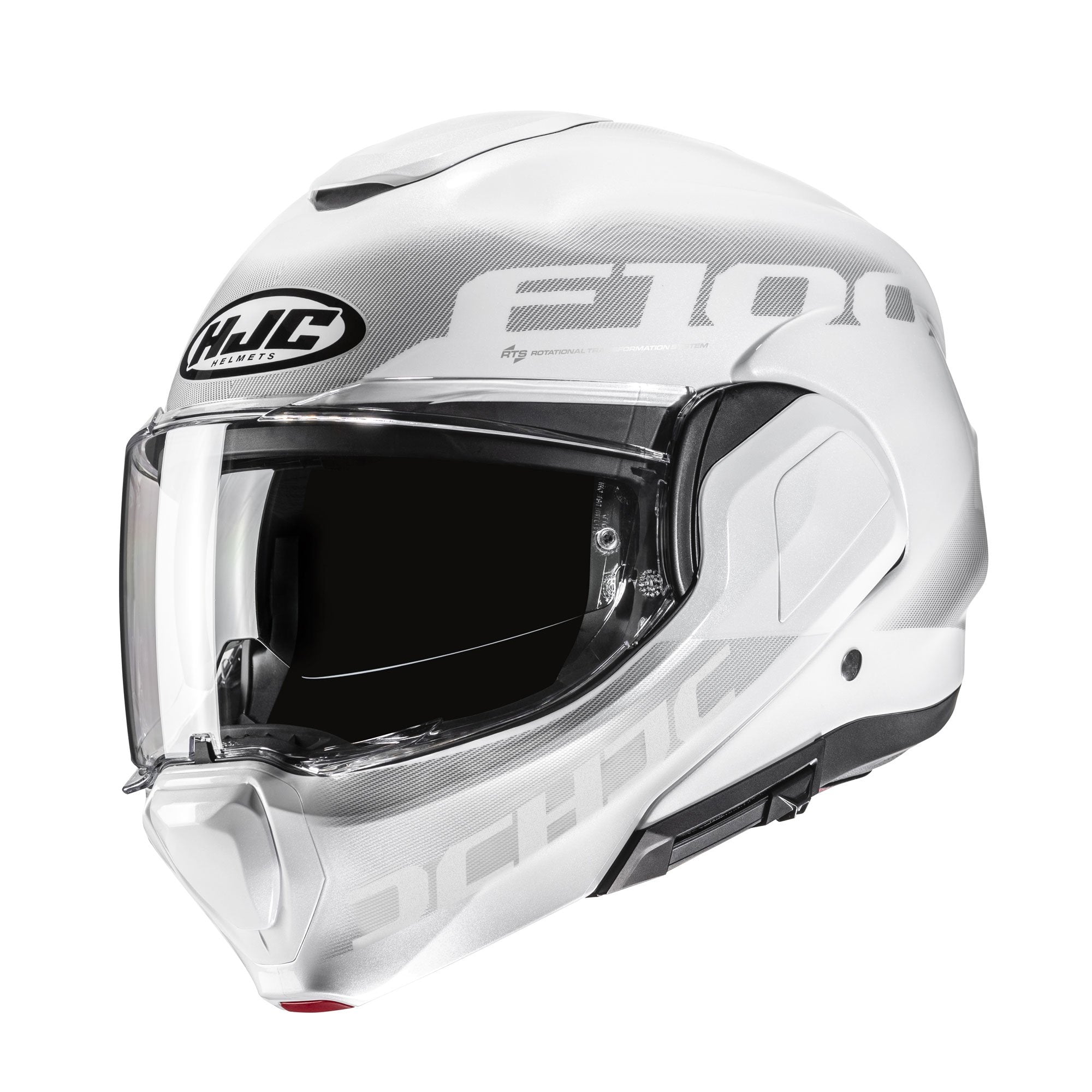 HJC F100 Hetal Flip-Up Helmet MC10 White  - FREE UK Shipping, FREE 365 Day Returns | Moto Central