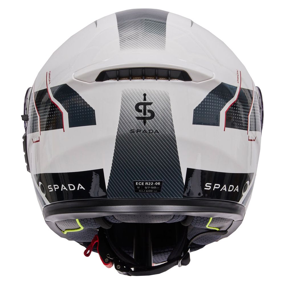 Spada Orion 2 Element Flip-Up Helmet White / Grey / Red - FREE UK Shipping, FREE 365 Day Returns | Moto Central