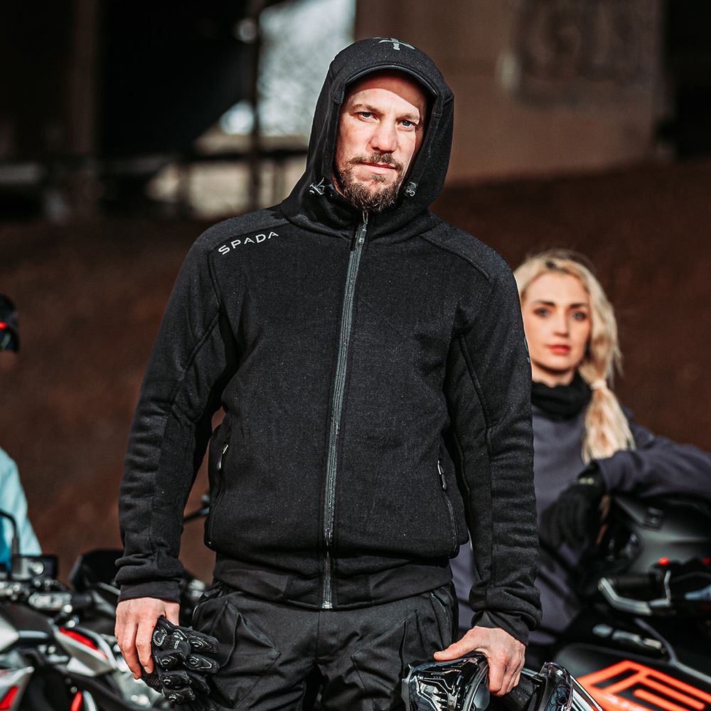 Spada Blade Zip CE Hoodie Black - FREE UK Shipping, FREE 365 Day Returns | Moto Central