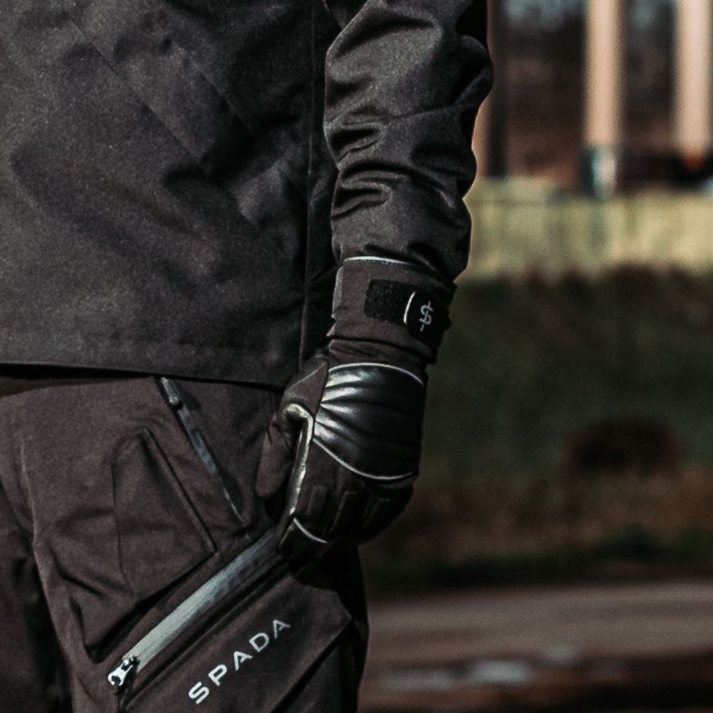 Spada Vulcan CE Waterproof Leather Mitts Black