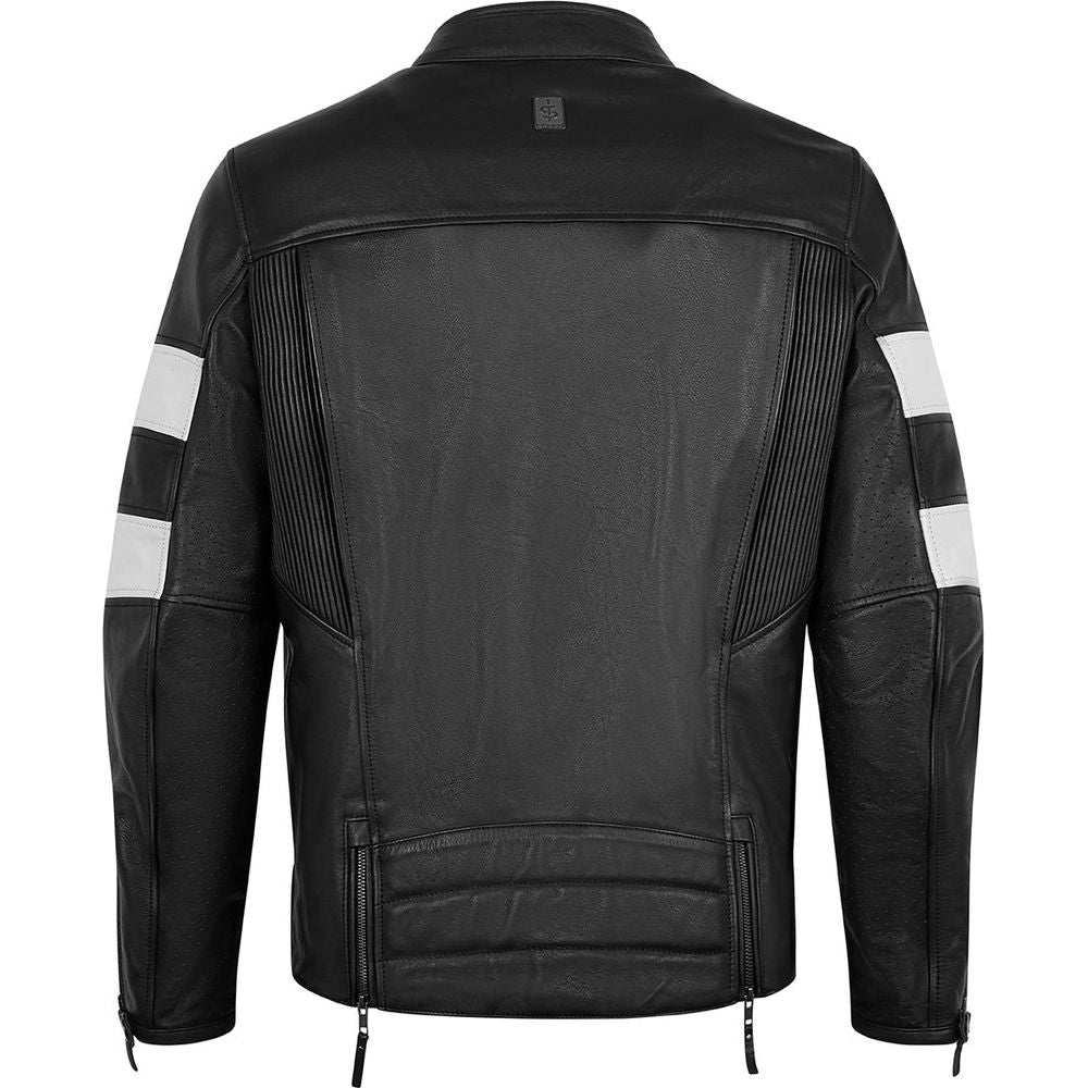 Spada Hanzo CE Leather Jacket Black / Ivory - FREE UK Shipping, FREE 365 Day Returns | Moto Central