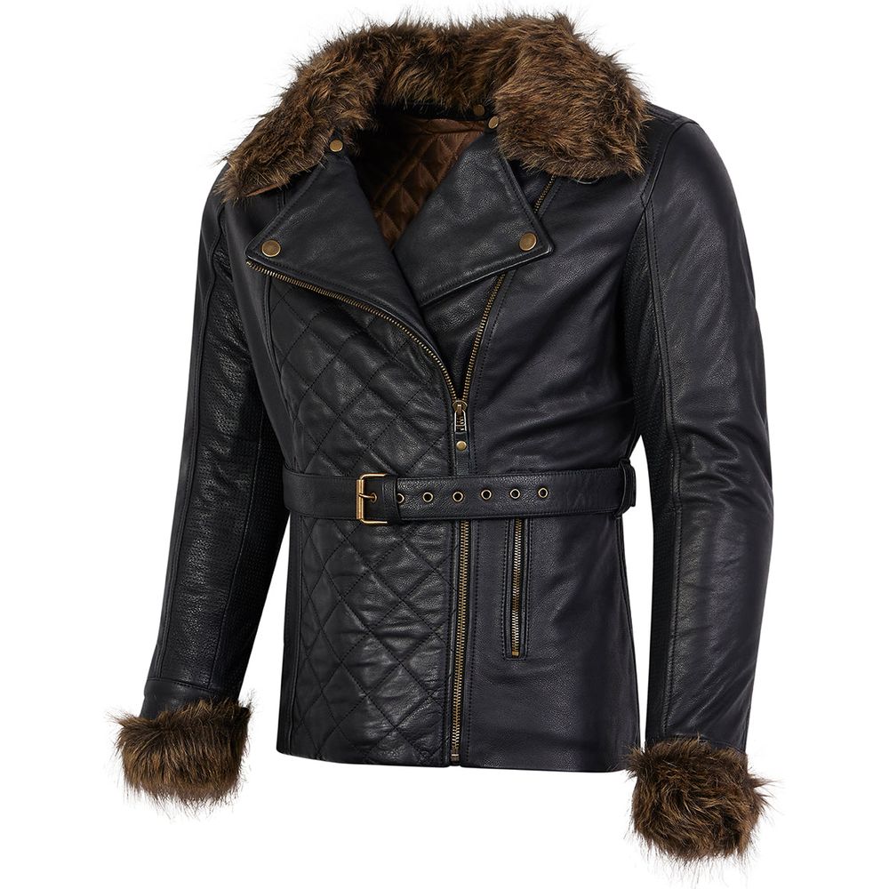 Spada Lancer CE Ladies Leather Coat Black - FREE UK Shipping, FREE 365 Day Returns | Moto Central