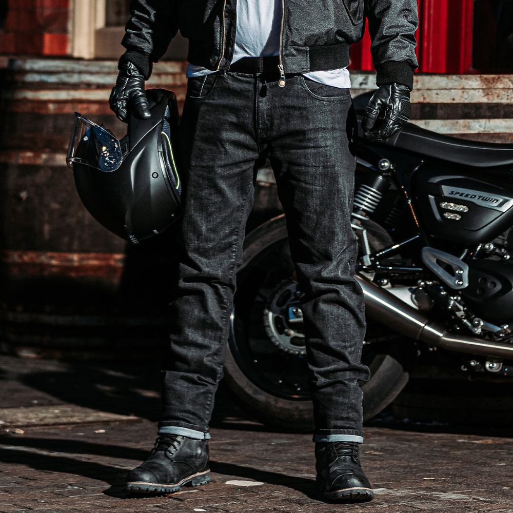 Spada Drifter CE Denim Jeans Washed Black - FREE UK Shipping, FREE 365 Day Returns | Moto Central