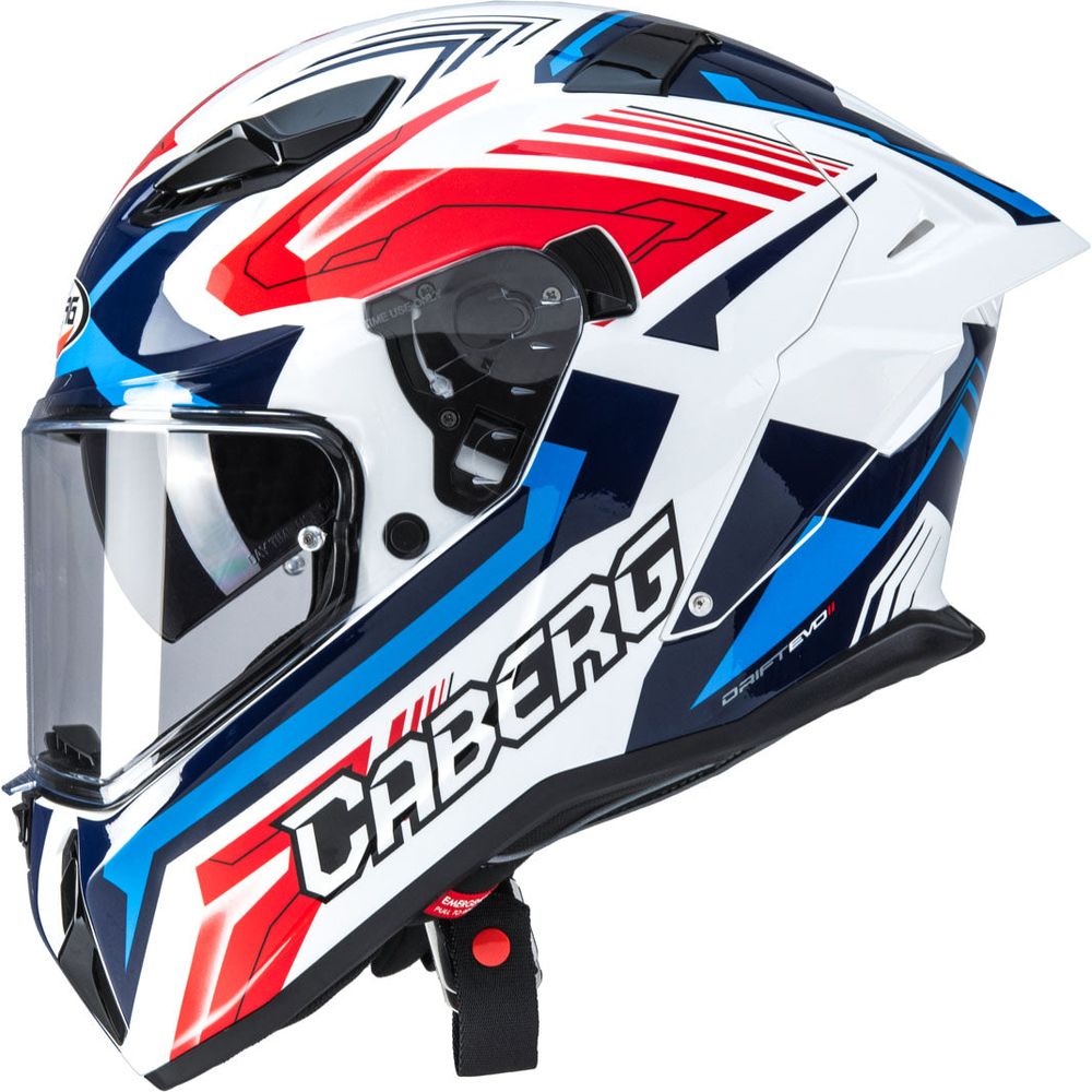 Caberg Drift Evo 2 Full Face Helmet Jarama White / Red / Blue - FREE UK Shipping, FREE 365 Day Returns | Moto Central