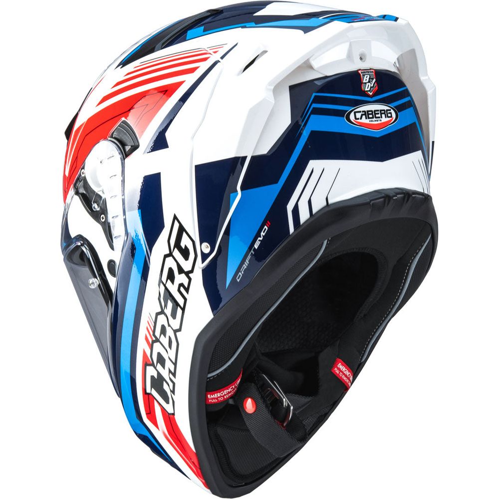 Caberg Drift Evo 2 Full Face Helmet Jarama White / Red / Blue - FREE UK Shipping, FREE 365 Day Returns | Moto Central