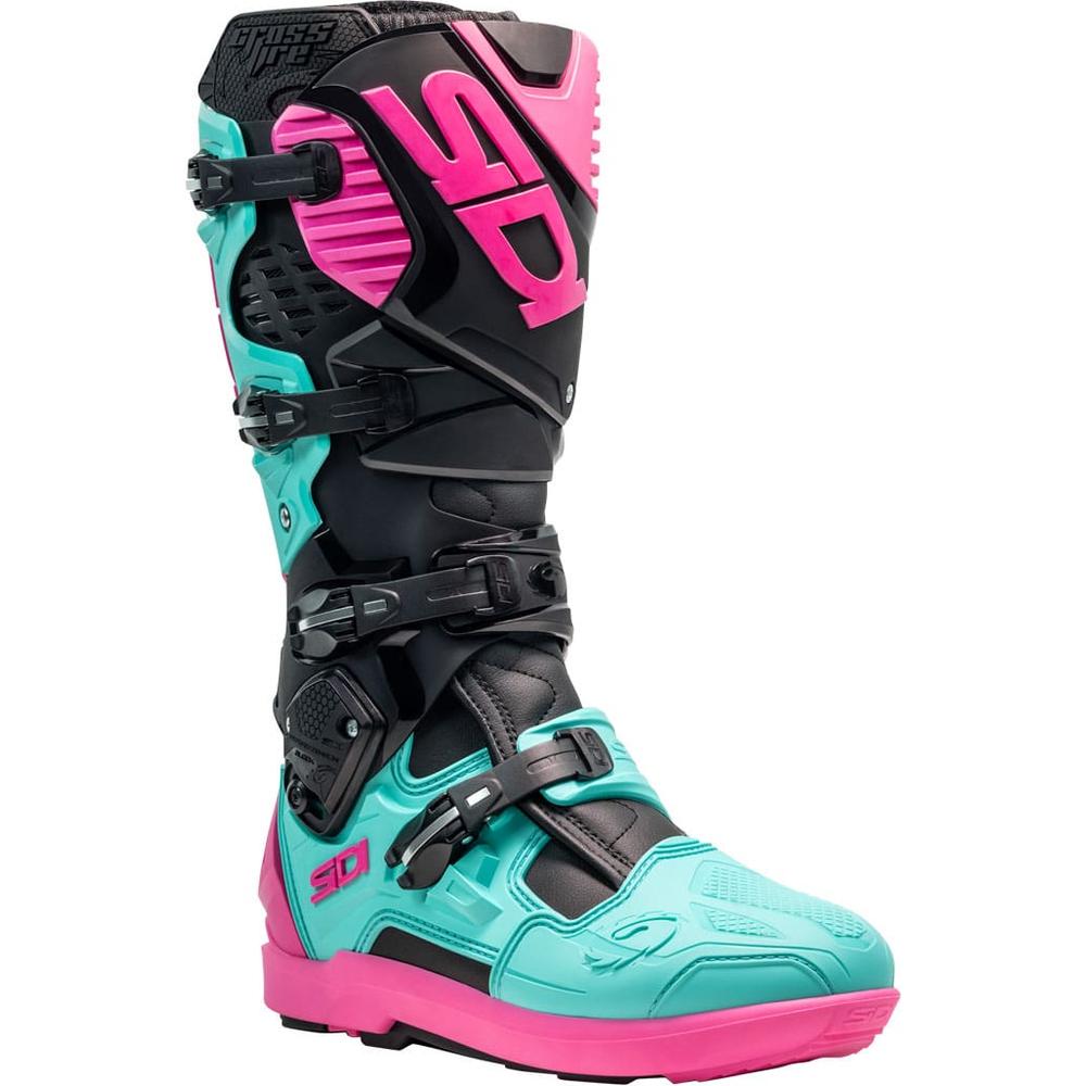 Sidi Crossfire 3 SRS CE Boots Black / Mint / Pink