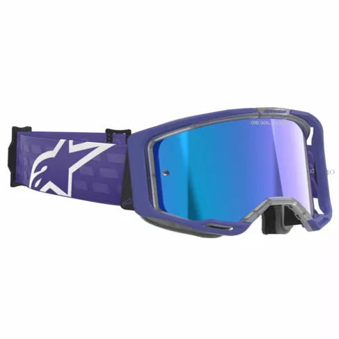 Alpinestars Vision 8 Corp Goggles Purple / Mirror Blue - FREE UK Shipping, FREE 365 Day Returns | Moto Central