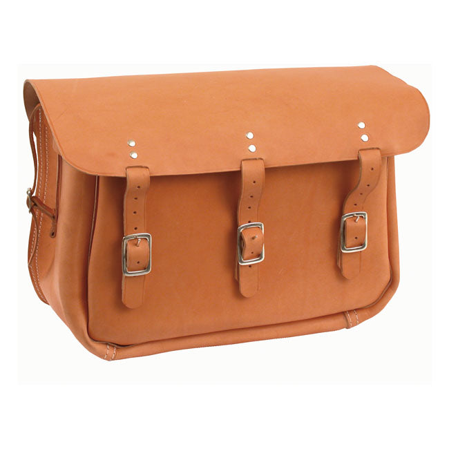 Samwel 1936 Long Distance Saddlebags Brown With Leather Straps  - FREE UK Delivery - Moto Central