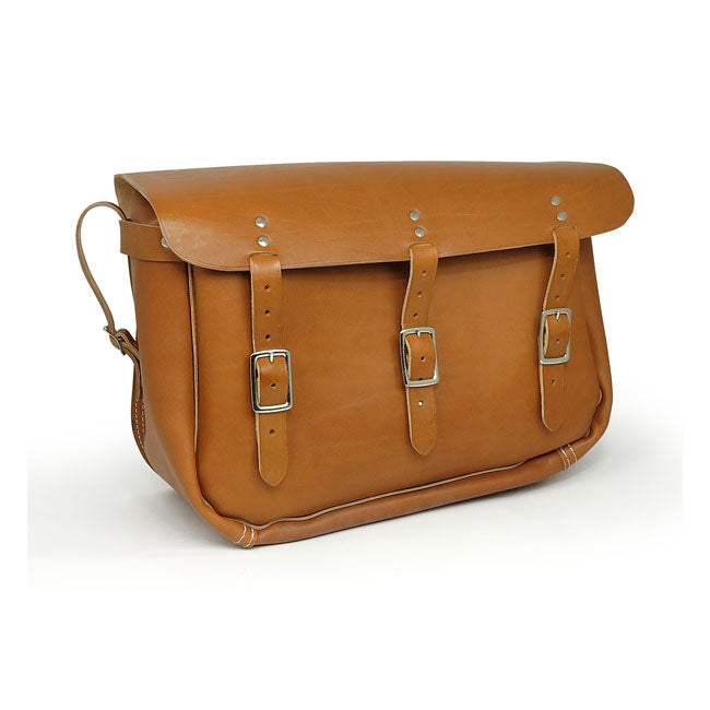 Samwel 1936 Long Distance Saddlebags Brown With Brackets  - FREE UK Delivery - Moto Central