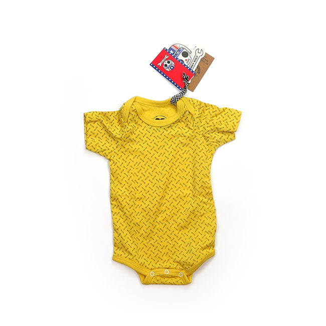 Bobby Bolt Wrench Kids Bodysuit Yellow