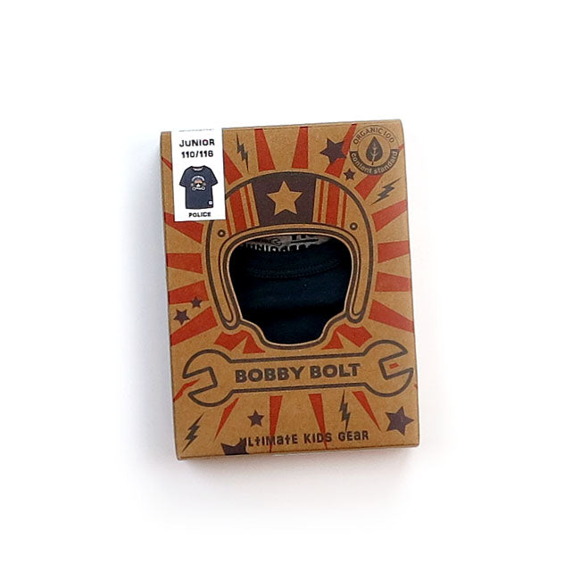 Bobby Bolt Police Kids T-Shirt Navy