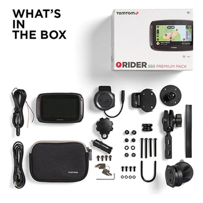 Tom Tom Rider 550 Premium Satellite Navigation System Black - FREE UK Shipping, FREE 365 Day Returns | Moto Central