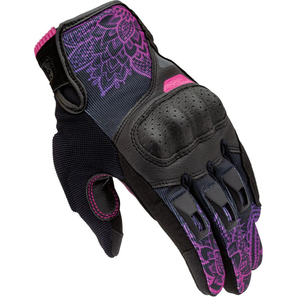 Tucano Urbano Lady Stacca Ladies Gloves Black / Violet Graphic - FREE UK Shipping, FREE 365 Day Returns | Moto Central