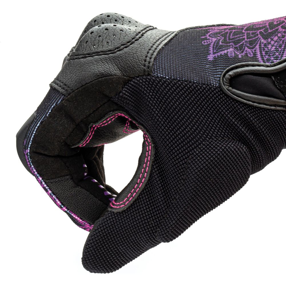 Tucano Urbano Lady Stacca Ladies Gloves Black / Violet Graphic - FREE UK Shipping, FREE 365 Day Returns | Moto Central