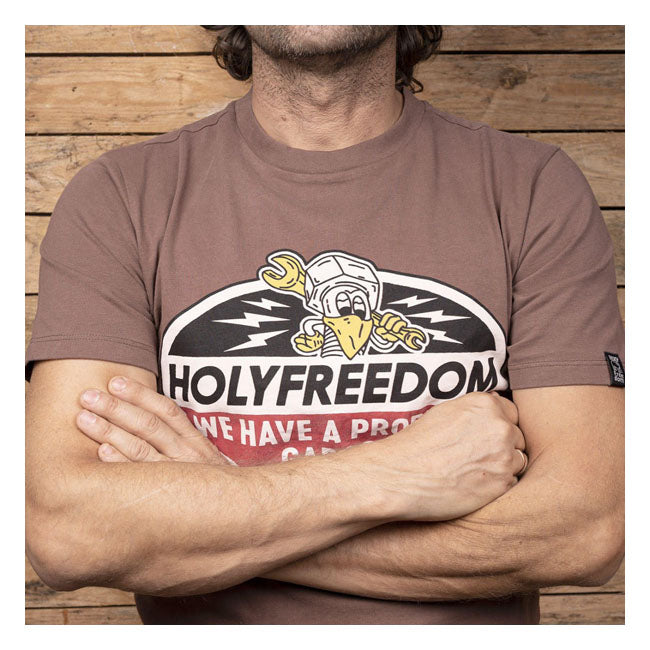 Holy Freedom Triple T-Shirt Brown