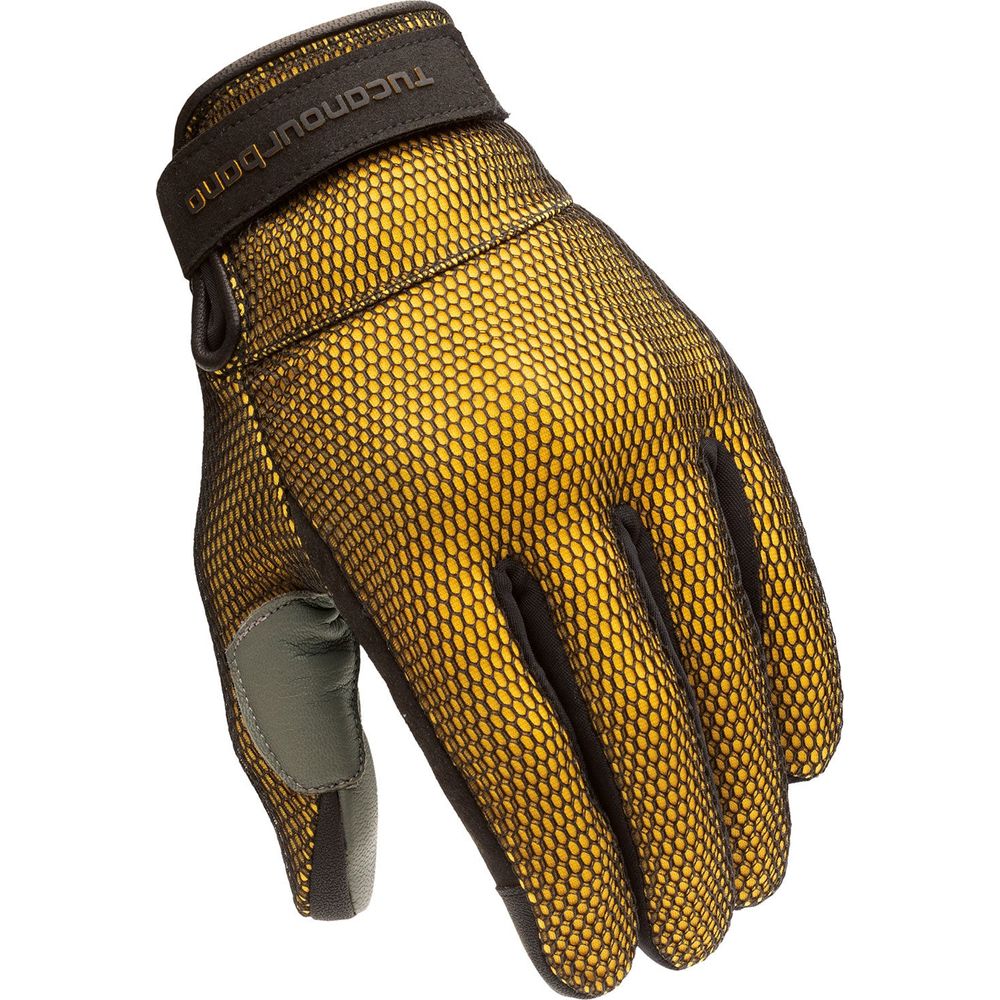 Tucano Urbano Eden Mesh Gloves Black / Toucan Yellow - FREE UK Shipping, FREE 365 Day Returns | Moto Central