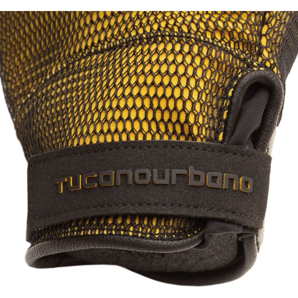 Tucano Urbano Eden Mesh Gloves Black / Toucan Yellow - FREE UK Shipping, FREE 365 Day Returns | Moto Central