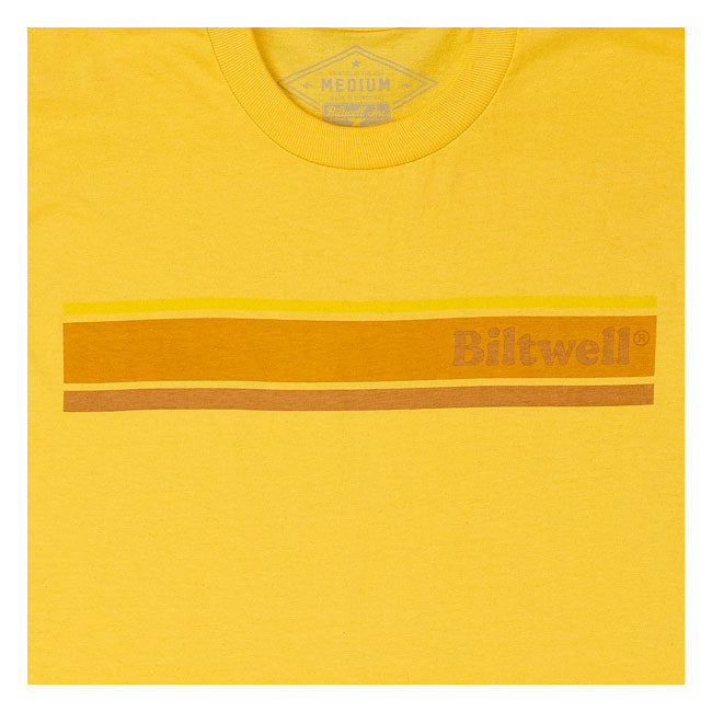 Biltwell Stripe T-Shirt Yellow