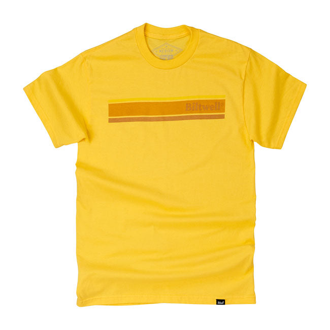 Biltwell Stripe T-Shirt Yellow