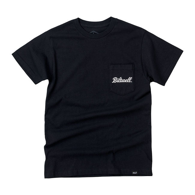 Biltwell Cobra Pocket T-Shirt Black - FREE UK Shipping, FREE 365 Day Returns | Moto Central