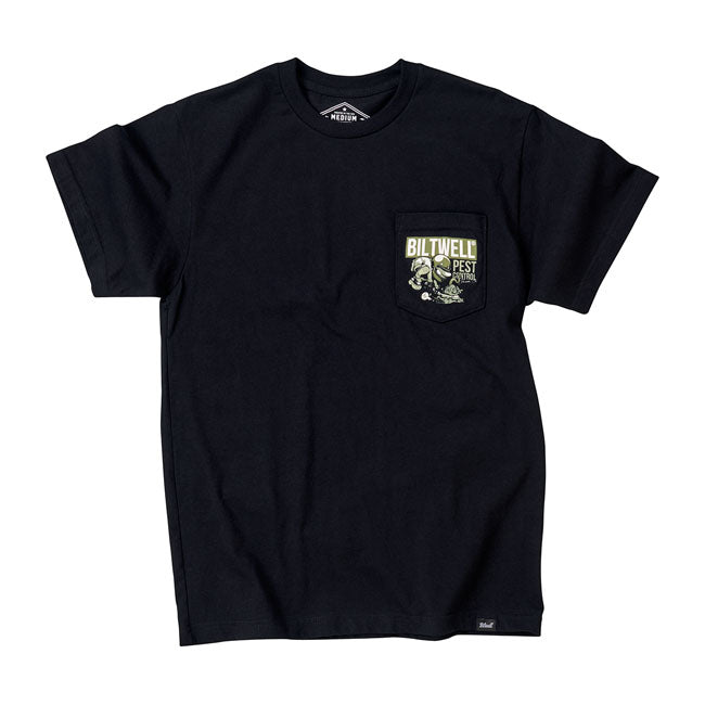 Biltwell Rats Bats Pocket T-Shirt Black