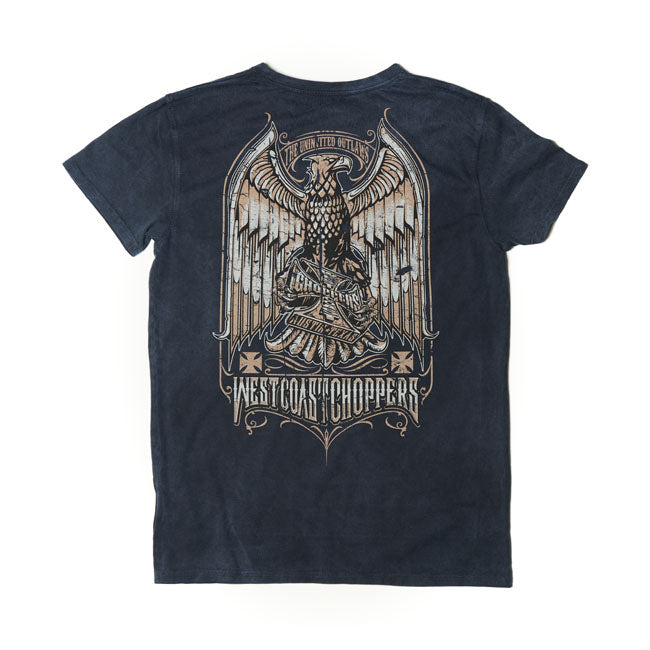 West Coast Choppers Eagle Crest T-Shirt Magic Day Blue  - FREE UK Shipping, FREE 365 Day Returns | Moto Central