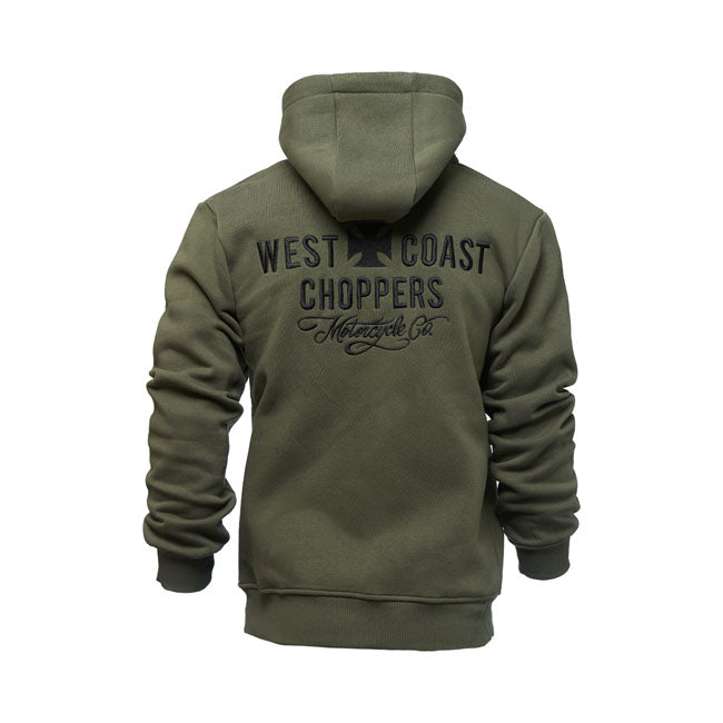 West Coast Choppers Motorcycle Co. Zip Hoodie Green