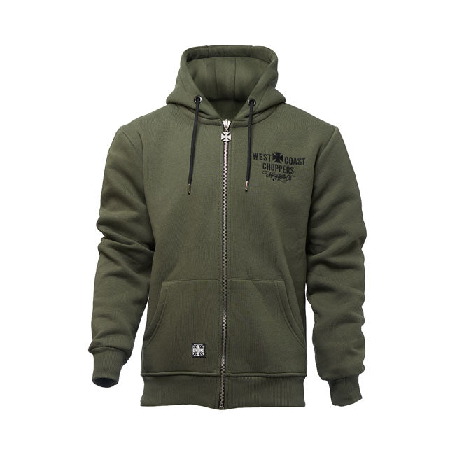 West Coast Choppers Motorcycle Co. Zip Hoodie Green