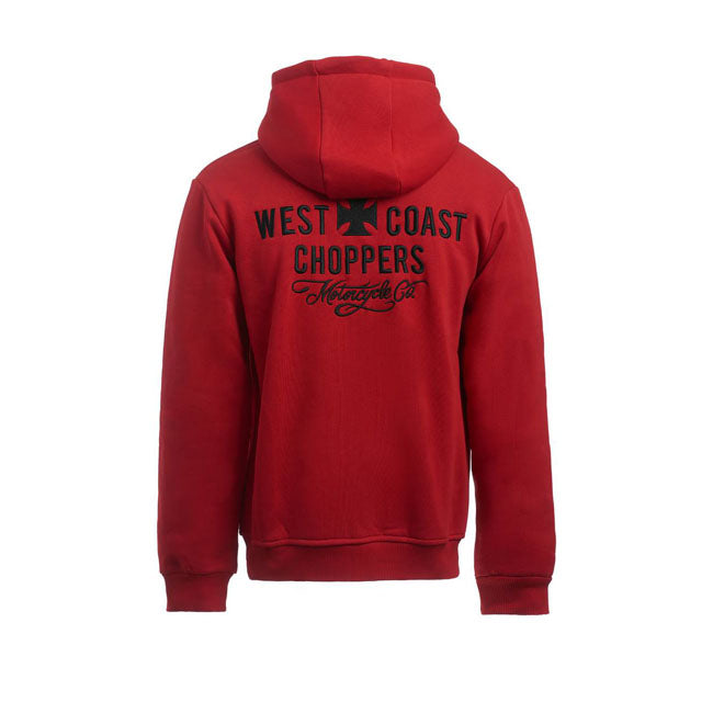 West Coast Choppers Motorcycle Co. Zip Hoodie Red