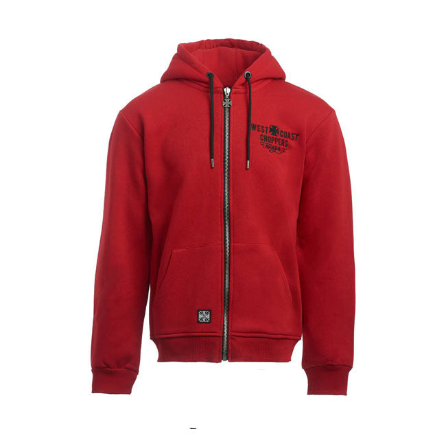 West Coast Choppers Motorcycle Co. Zip Hoodie Red