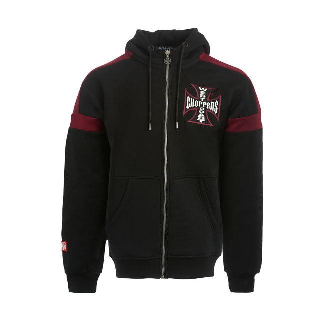 West Coast Choppers Panel Hoodie Black / Red