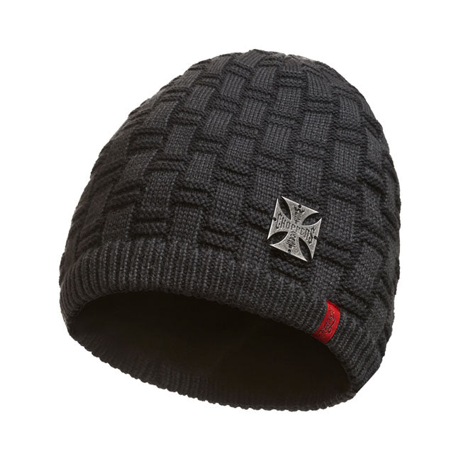 West Coast Choppers Metal Patch Beanie Grey