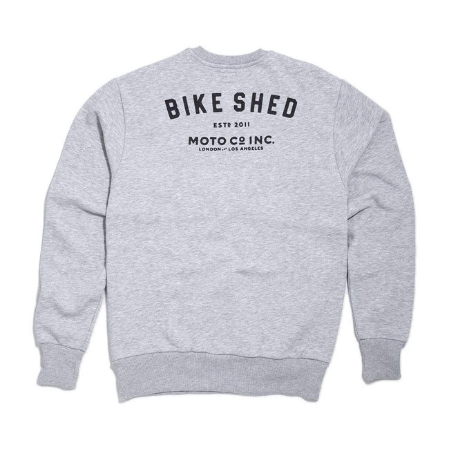 Bike Shed ESTD Sweatshirt Grey - FREE UK Shipping, FREE 365 Day Returns | Moto Central