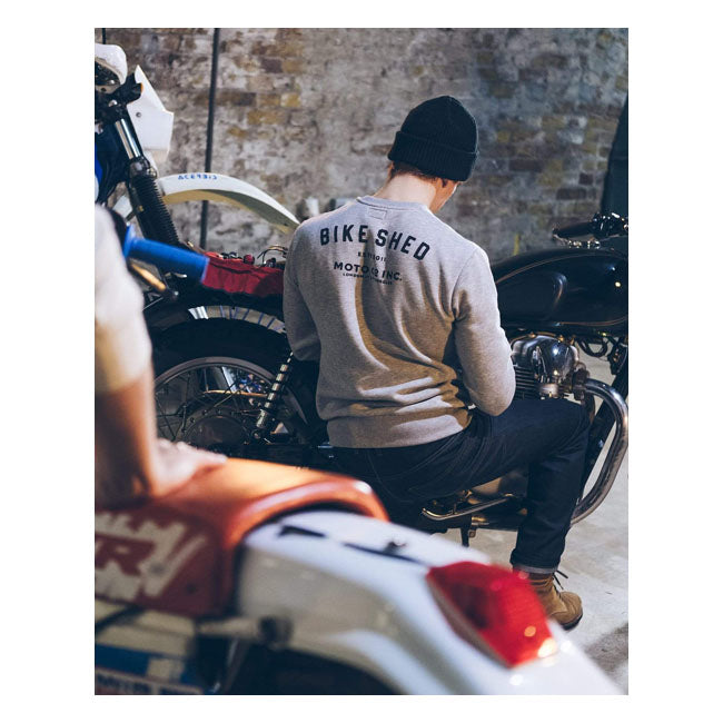 Bike Shed ESTD Sweatshirt Grey - FREE UK Shipping, FREE 365 Day Returns | Moto Central