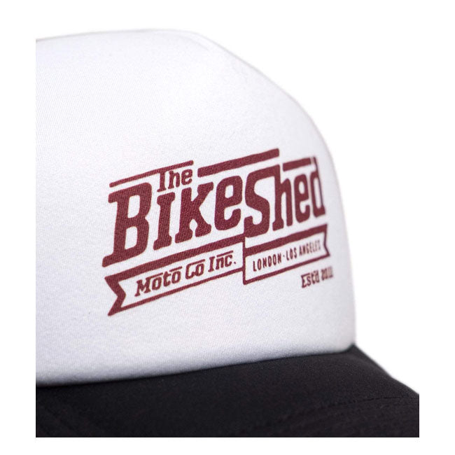 Bike Shed Steps Trucker Cap White - FREE UK Shipping, FREE 365 Day Returns | Moto Central